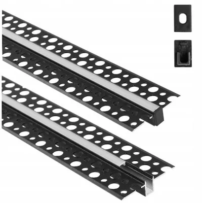 Productafbeelding van Ecolight EC20888 LED inbouwprofiel, zwart, 2 meter