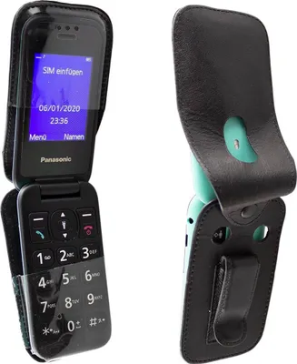 Immagine prodotto di Custodia in pelle con clip da cintura per Panasonic KX-TU400