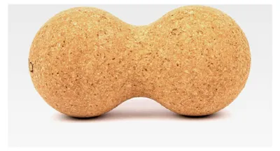 Produktbild von Kork-Faszienmassageball | Erdnussform | Triggerpunkttherapie und Tiefengewebemassage | Ideal zur Entspannung und Selbstmassage | 14 x 6 cm | Naturkork
