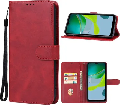 Produktbild von Mobigear Wallet  Motorola Moto E13 Hülle Klapphülle Geldbörse - Rot