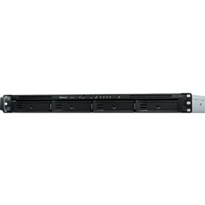 Produktbild von Synology RX418, 0 TB, 4,28 kg, Rack (1U), Schwarz, Grau