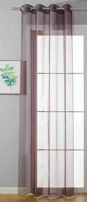 Produktbild von Ösenvorhang Transparent »Uni« Gardine HxB 145x140 cm Braun Stores Vorhang Ösen Bleibandabschluß Wohnzimmer, 20332-cn