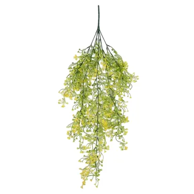 Obrázek produktu pro Dekorativní závěsná rostlina 80 cm, umělé květiny jako skutečná dekorace na zeď, umělá rostlina z plastového ratanu - IVYORA Green