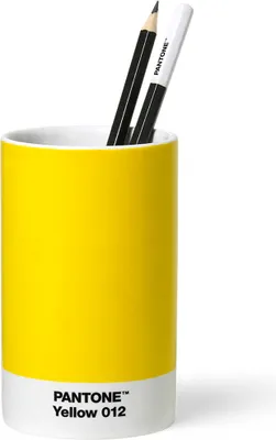 Produktbild von PANTONE Schreibtisch Organizer, Poruellan Stiftebecher, Farbe:Yellow 012
