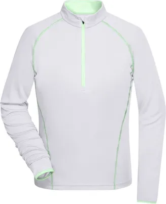Produktbild von Langarm Funktionsshirt für Fitness und Sport white/bright-green, Gr. XL