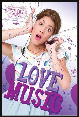 Produktbild von Violetta - Poster - Love Music + Wechselrahmen, Shinsuke® Maxi Kunststoff schwarz, Acryl-Scheibe