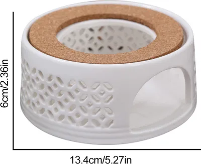 Image de Chauffe-théière en porcelaine Chauffe-thé sans électricité Chauffe-bougies Chauffe-théière blanc Chauffe-théière d'hiver Chauffe-théière pour la maison