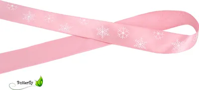 Produktbild von Satinband 25mm, weiße Schneeflocken, 20 Meter, Farbauswahl:altrosa 158