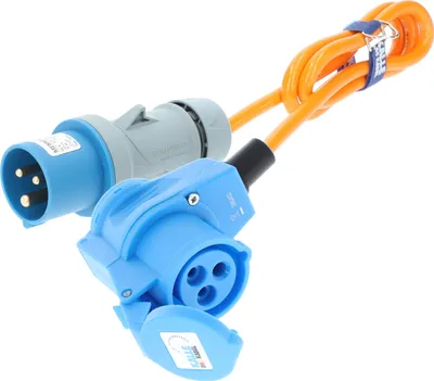 Produktbild von Kalle Verlängerungskabel CEE 230V 16A 2,5mm² Winkel Extreme Signal Orange IP44 1,5 Meter