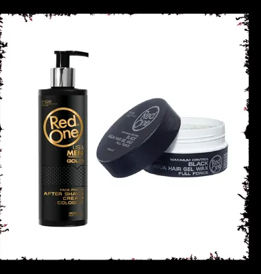Produktbild von RedOne Aftershave Cream Cologne Gold 400ml + RedOne Haar Wax Black 150ml Sparset Geschenkset