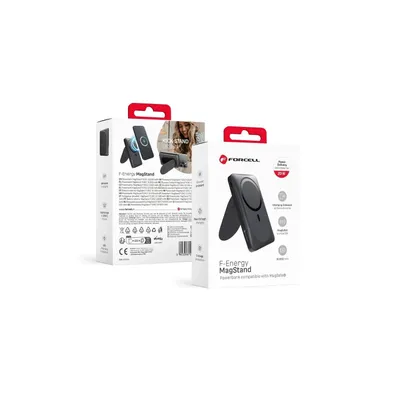 Image de FORCELL F-ENERGY F10K2 MagStand powerbank compatible avec MagSafe PD QC3.0 5A 20W 10 000 mAh noir