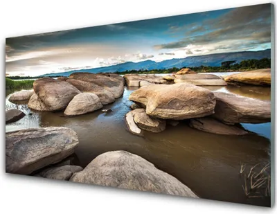 Produktbild von Acrylglasbilder 100x50 Wandbild Druck Felsen Landschaft