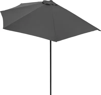 Produktbild von KINGSLEEVE® Sonnenschirm Halbrund 2,7m Abdeckung UV-Schutz 80+ Balkon Terrasse Halbschirm Terrassenschirm Balkonschirm Halbrundschirm Anthrazit Grau