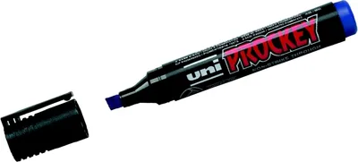 Produktbild von Marker Uni Prockey Keilspitze 3-6mm blau Packung mit 12 Stück