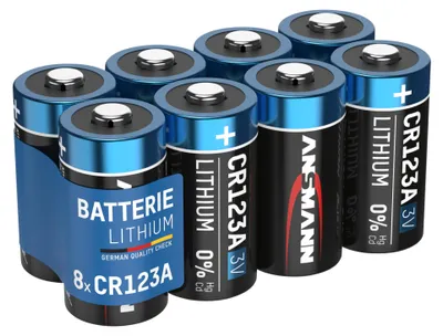 Produktbild von ANSMANN CR123A 3V Lithium Batterie, 8 Stück