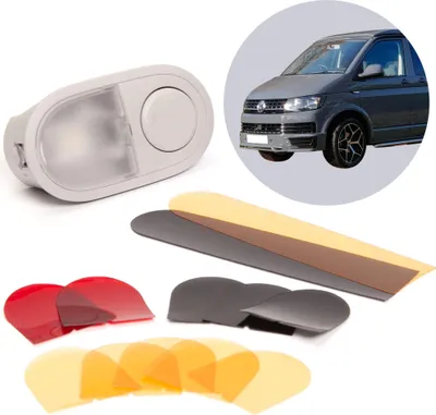 Obrázek produktu pro Sada barevných filtrů 040 Parts pro LED osvětlení interiéru, kompatibilní s modely VW T6 / T5 / T6.1 – vyměnitelné filtrační fólie pro světla ve vnitřním prostoru vozidel VW