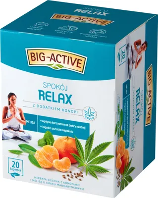 Obrázok produktu pre Herbata zielona Relax z Konopiami Big-Active 20 torebek