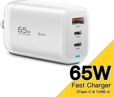 Obrázek produktu pro Adaptér Essager, 2x USB-C, 1x USB-A, 65W, GaN, černý
