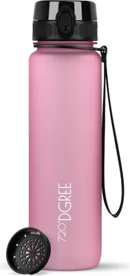 Produktbild von uberBottle softTouch Trinkflasche mit Sieb 1000ml / Rose/ 720DGREE
