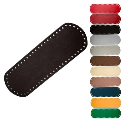 1 Taschenboden Kunstleder zur Taschenherstellung dunkelbraun 10x30