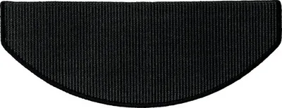 Produktbild von Stufenmatte Manaus halbrund schwarz 25x65x3 cm