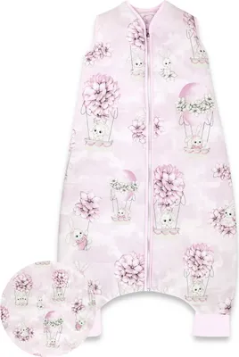 Produktbild von Baby-Delux Baby Schlafsack mit Füßen Ärmellos 1-4 Jahre Hase Rosa
