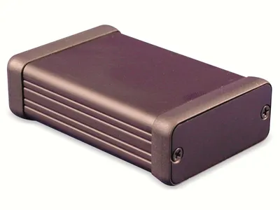 Produktbild von HAMMOND Aluminium-Gehäuse 1455C801BK, Extrudiertes Aluminium, IP54, 80x54x23 mm