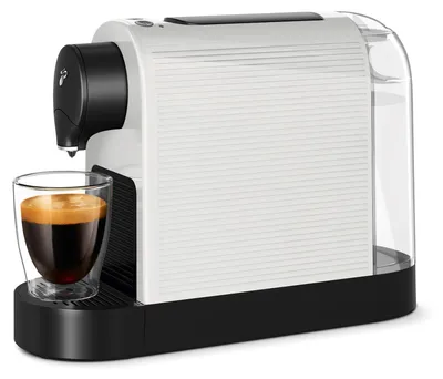 Produktbild von Tchibo Cafissimo „Pure plus“ Kaffeemaschine Kapselmaschine für Caffè Crema, Espresso und Kaffee, 0,8l, 1250 Watt, Weiß