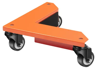 Image de Roulettes triangulaires pour meubles - Capacité de charge : 639 kg - Acier au carbone - Pour diable de déménagement
