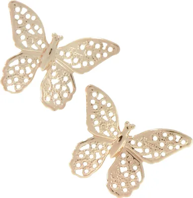 Produktbild von Mini Schmetterlinge Metall Streudeko Gold 3cm 50 Stk - Tischdeko, Hochzeitsdeko, Bastelzubehör, 50 Stück