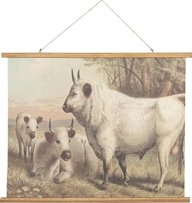 Obrázek produktu pro Clayre & Eef Tapiserie 100x75 cm Hnědé lněné krávy