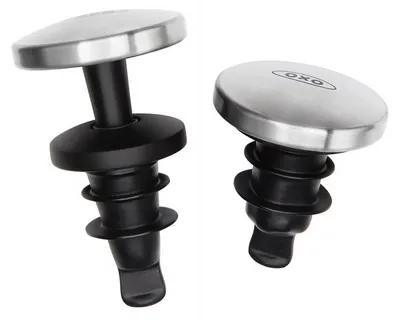 Produktbild von OXO Good Grips 2 Stk. - Edelstahl Weinflaschenverschlüsse / Weinstopfen