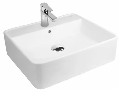 Imagen del producto de OLTENS, lavabo rectangular para encimera, 50,5 x 46 cm, con orificio para grifo