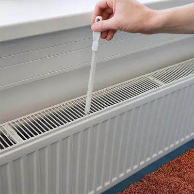 Image de Brosse de nettoyage flexible pour radiateur, 60 cm, poils en plastique
