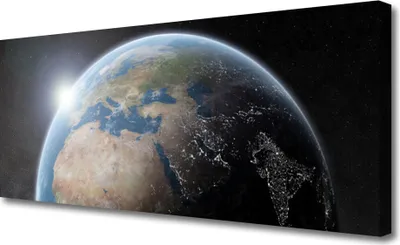 Produktbild von Tulup Leinwand-Bilder 125x50 Wandbild Canvas Kunstdruck Erdball Weltall