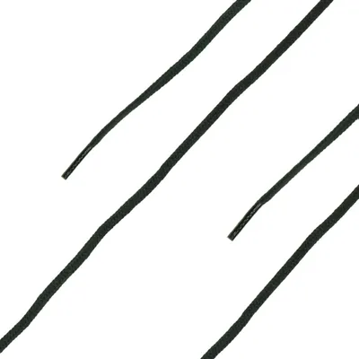 Several black shoelaces are arranged diagonally on a white background.