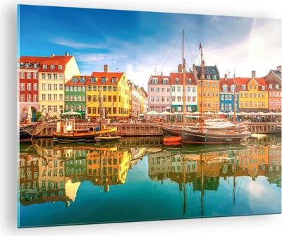 Produktbild von Bilder auf glas - Segelboote Wasser Architektur Hafen - 70x50cm - Glasbilder - Wandbilder - Kunstdruck - Wanddekoration aus Glas - Glas Bilder - Wandbild auf Glas - GAA70x50-2873
