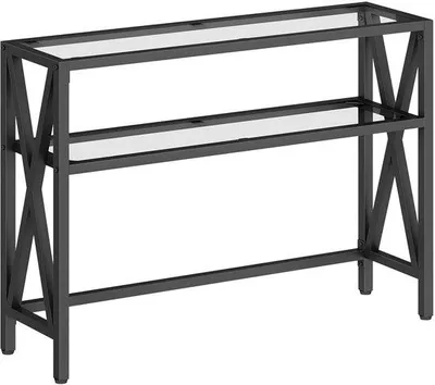 Productafbeelding van Glazen Bijzettafel met Twee Planken