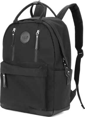 Produktbild von Himawari | Wasserdichter College-Rucksack, mit Außentasche, Schwarz, 28x40x15 cm