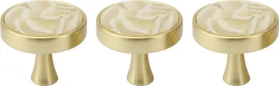 Immagine prodotto di Merce naturale Maniglia per mobili di Berlino PERLE, pomolo per mobili, maniglia per armadi, pomolo per cassetti e porte, madreperla naturale, 3 pezzi