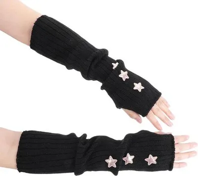 Image de Chauffe-mains pour enfants style Y2K, demi-doigts, lot de 2, accessoires adorables