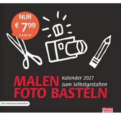 Obrázok produktu pre times&more Kalendár na ručné práce, čierny, 2027