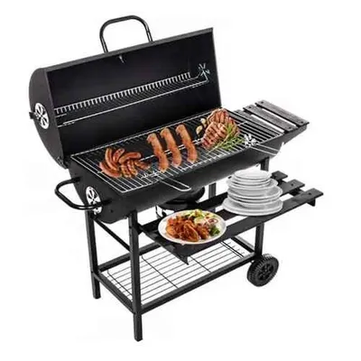 Produktbild von Holzkohlegrill mit Deckel, Grillwagen BBQ Gartengrill Standgrill für Terrasse und Garten