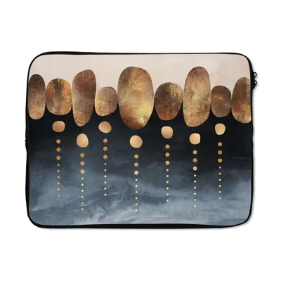 Produktbild von MuchoWow® Laptop Hülle 15 Zoll Gold - Abstrakt - Luxus Laptoptasche - Laptoptasche - Sleeve - Rundum-Schutz