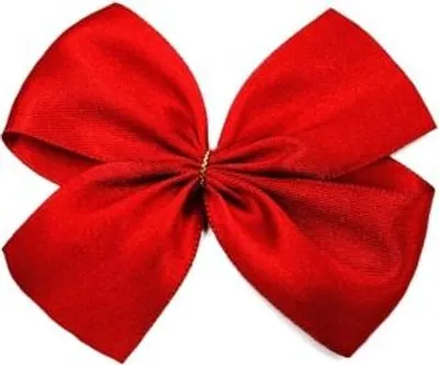 Produktbild von Satin-Schleife 40 mm – Rot –  Aufkleber – 10 Stück