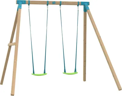 Produktbild von Schaukelgestell mit 2 Schaukeln ACACIA Braun H243cm