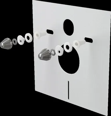 Produktbild von alcadrain Schallschutz für Wand-WC und Bidet mit Zubehör und Chromabdeckung