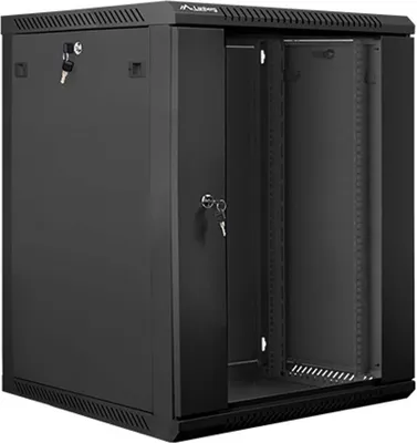 Zdjęcie produktu dla Lanberg WF01-6615-10B, Szafa wisząca, 15U, 60 kg, Zamek, Czarny