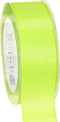 Produktbild von 50m × 40mm Visco Dekoband Taftband Schleifenband Geschenkband Schleife, Farbe:limone
