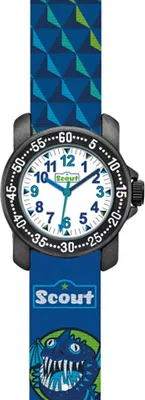 Produktbild von Scout 280376015 Jungen-Uhr Lernuhr Monster Blau Analog Quarz Textil-Band